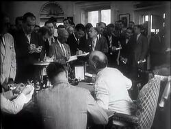 ROOSEVELT TELLS THE PRESS News Clip