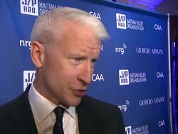 INTERVIEW - Anderson Cooper on the work Sean Penn does and supporting the cause at 3rd Annual Sean Penn & Friends 'Help Haiti Home' Gala Presented By Giorgio Armani To Benefit J/P Haitian Relief Organization Stock Footage