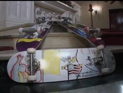 The possibility of face time with Pope Benedict XVI during his upcoming visit to the United States has many young Catholics signing up for friendly competition. In New York, there's a papal skateboard art design contest. News Clip