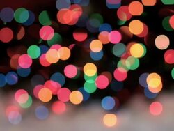 Blurred, Blinking Christmas Lights (HD,NTSC) Stock Footage