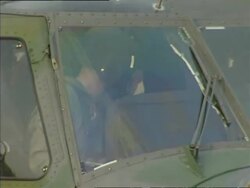 American helicopter delivering Tsunami aid supplies News Clip