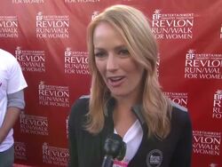 INTERVIEW - Brooke Anderson on why it was important for her to attend at 21st Annual EIF Revlon Run Walk For Women Stock Footage