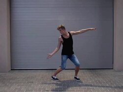 Young man dancing Stock Footage