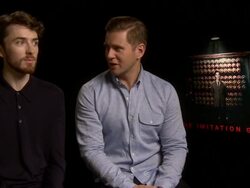 INTERVIEW - Matthew Beard & Allen Leech on Kiera at Imitation Game Interviews on Monday 3rd November 2014 in London, England. Stock Footage