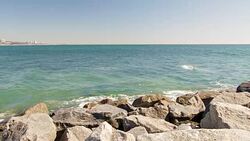 stones on the water Stock Footage