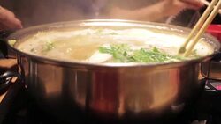japanese food, nabe sukiyaki style Stock Footage
