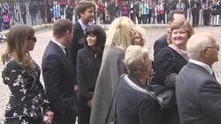 Dermot O'Leary, Claudia Winkleman at A Service of Thanksgiving for the Life and Work of Sir Terry Wogan Stock Footage