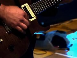 HD: Playing An Electric Guitar Stock Footage