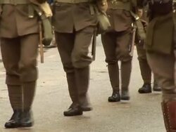 World War one Soldiers Marching - PAL Stock Footage
