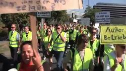 Lufthansa flight attendants strike as contract negotiations falter News Clip