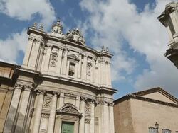 Saints Luca and Martina church by the Roman Forum Stock Footage