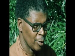 UPITN 1/3/81 CHAIRMAN OF PAN AFRICANIST CONGRESS INTERVIEWED ON WHITE RULE News Clip