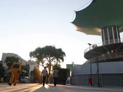ATMOSPHERE - Preparations at the Maracana Stadium at Maracana on June 26, 2013 in Rio de Janeiro, Brazil. (Footage by Origlia Video/Getty Images) Stock Footage