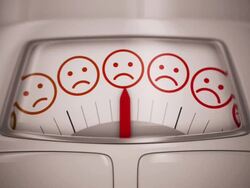 Spinning scale with smiles faces - losing weight Stock Footage