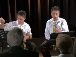 HD: Playing Wind Instruments Stock Footage