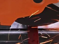 Cutting iron. Stock Footage