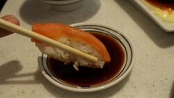 Eating sushi japanese food Stock Footage