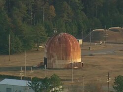 MS AERIAL Shot of Savannah River Nuclear sites (four inactive) / South Carolina, United States Stock Footage