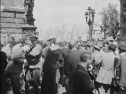 The black market operates in Berlin after WWII Stock Footage