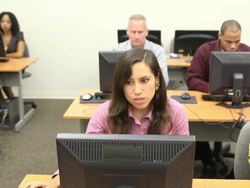 Multi-Ethnic Adult Student Learners - Near b Stock Footage