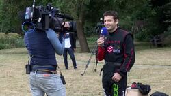 CLEAN : Frenchman achieves dream of first hoverboard Channel crossing News Clip