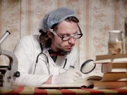 Crazy scientist Stock Footage