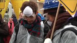Protest over nuclear train at Brandenburg Gate News Clip