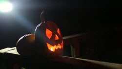 Halloween pumpkin, jack o lantern Stock Footage