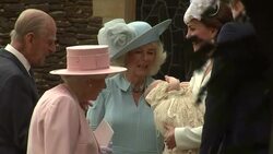 Royals Outside Church After Christening Of Princess Charlotte News Clip