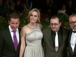 Antonio de la Torre, Carolina Bang, Carlos Areces, Alex de la Iglesia at the Balade Triste de Trompeta Premiere: 67th Venice Film Festival at Venice . (Footage by WireImage Video/GettyImages) Stock Footage