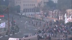 Tahrir Square teargas as protesters continue anti-Morsi sit-in News Clip