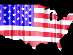 US flag four Stock Footage