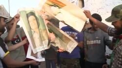 CLEAN: Libyans brave attack to stage pro-rebel protest News Clip