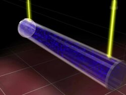 CGI rendering of how a laser cutter works Stock Footage
