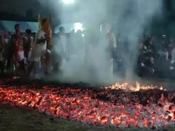 Firewalking at Phuket Vegetarian Festival Stock Footage