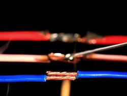 Bad quality soldering Stock Footage