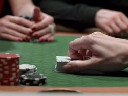 HD: Spreading Cards On A Poker Table Stock Footage