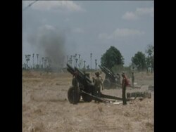 LIB 17-4-74 GOVERNMENT TROOP ACTIVITY WEST OF PHNOM PENH News Clip