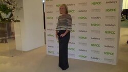 Eva Herzigova, Mariella Frostrup, Charlotte Tilbury, Theo Fennell, Claudia Winkleman, Mark Strong at NSPCC Neo-Romantic Art Gala  on 30th June 2015 in London, England. Stock Footage