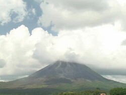 Time lapse over Arenal Volcano, Costa Rica Stock Footage