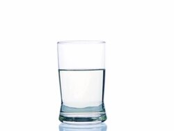 Time lapse of drinking water from full to empty Stock Footage