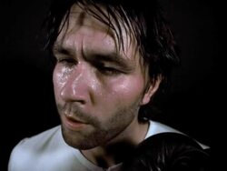 Super slow motion close up man being punched in the face Stock Footage