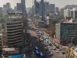Seoul City Zoom Stock Footage