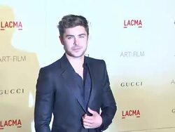 Zac Efron at the LACMA Hosts Inaugural Art + Film Gala Honoring Clint Eastwood And John Baldessari Presented By GUCCI at Los Angeles CA.  Stock Footage