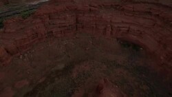 Flying camera tilt to reveal ridge at Cannyonlands National Park Utah Stock Footage