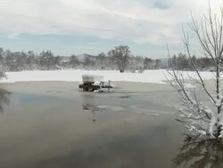 HD: Frozen river Stock Footage