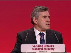 Gordon Brown, Prime Minister, speech to The Labour Party Conference 2009 Stock Footage