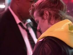 Lucas Till Texting on Phone while departing Bootsy Stock Footage