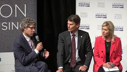 Toronto Affordable Housing Summit 2016: Russell Copeman Explains Challenges and Problems in Ville de Montreal Stock Footage