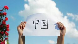 Chinese Ink Brush Written Paper Sign Stock Footage